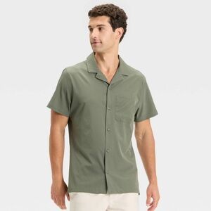 Men's Resort Shirt - All in Motion™ Dark Olive Green L